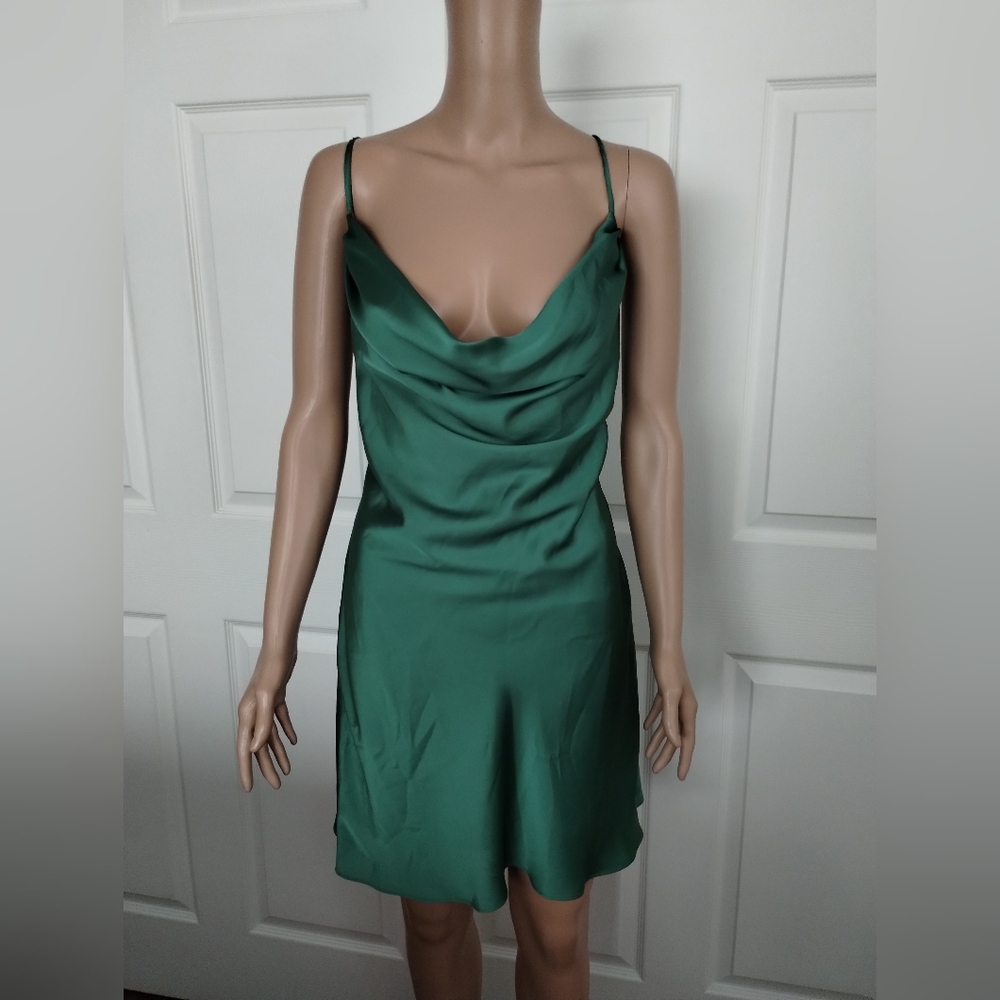 Lovers and Friends Boa Mini Dress in Green Large - Picture 5 of 7